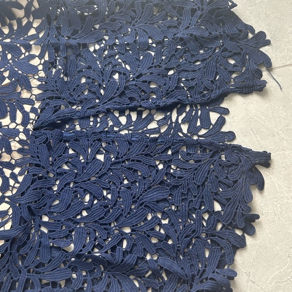 NWT LULUS Women’s Divine Destiny Navy Blue Lace Midi Dress - Picture 9 of 14